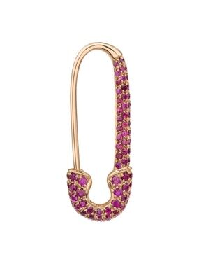 Anita Ko Ruby safety pin earring